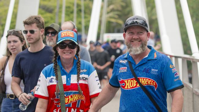 Kirsty and Darren Jannon enjoying the 2024 Gold Coast 500. Picture: Glenn Campbell