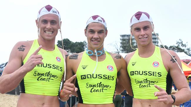 Northcliffe trio Ryley Harland, Jake and Mitch Morris. Picture: SLSA