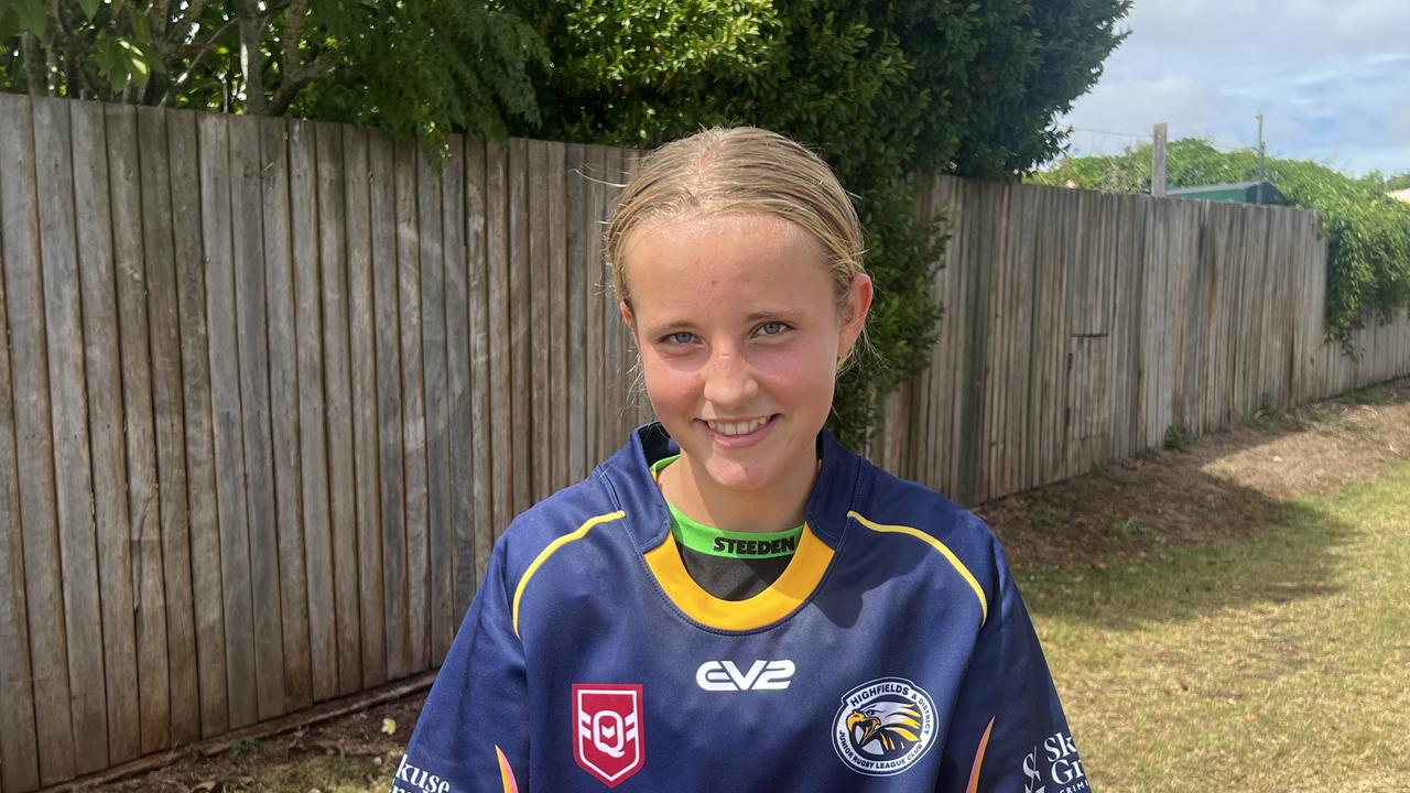 Highfields Eagles junior rugby league player Molly McKellar at the 2024 Walker Weekend Challenge.