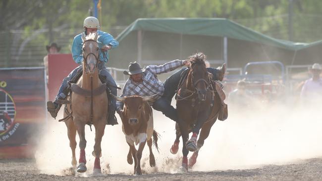 The steer wrestling tested the best competitors.