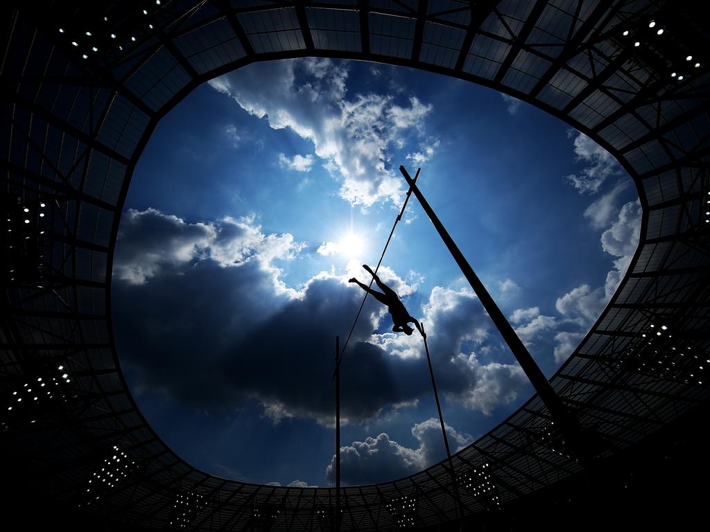 Scott Houston of The United States competes in the Men's Pole Vault during Day One of the Muller Anniversary Games at London Stadium on July 21, 2018 in London, England. (Photo by Jordan Mansfield/Getty Images)