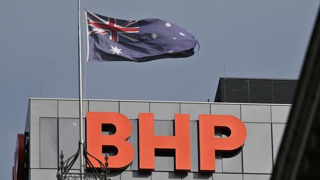 A fall in mining giant BHP sent the market lower on Thursday. Picture: NewsWire / Brenton Edwards