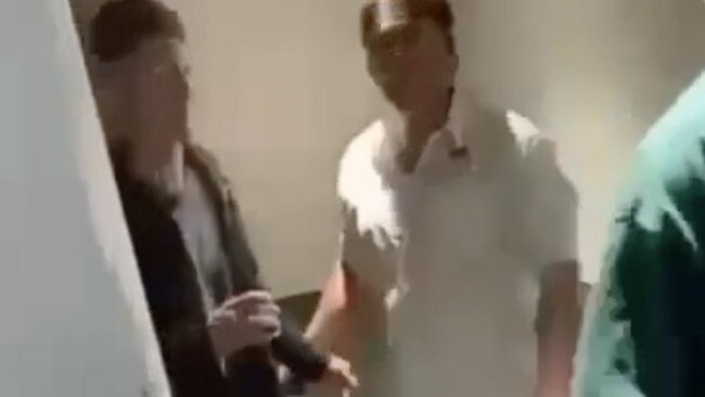 Newcastle have launched an investigation after a video emerged of Kalyn Ponga and Knights teammate Kurt Mann being kicked out of a toilet cubicle by security.