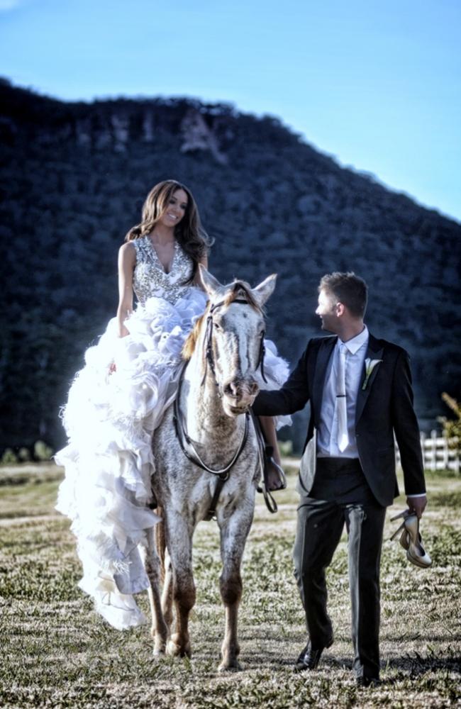 The couple had a lavish wedding in 2012 at the Wolgan Valley Resort in the NSW Blue Mountains. Picture: Supplied