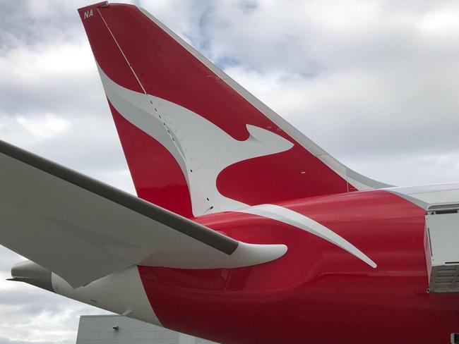 SEATTLE 16 October 2017: Qantas has unveiled its first Boeing Dreamliner, the game-changing aircraft that will open up new routes and new levels of comfort for travellers. Picture: Edward Boyd