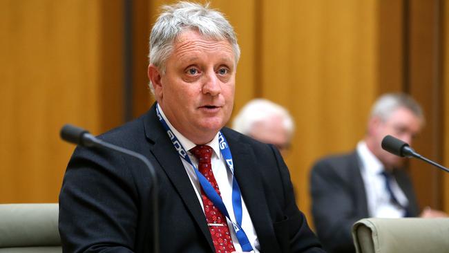 DCNS Australia chief operating officer Brent Clark at the parliamentary inquiry.