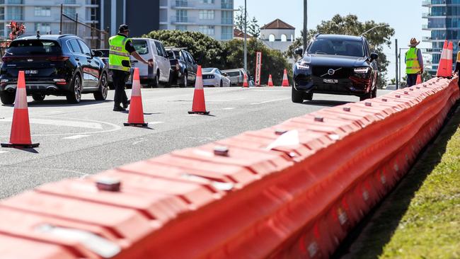 A stretch of wall in Dixon Street, Coolangatta. Picture: Nigel Hallett