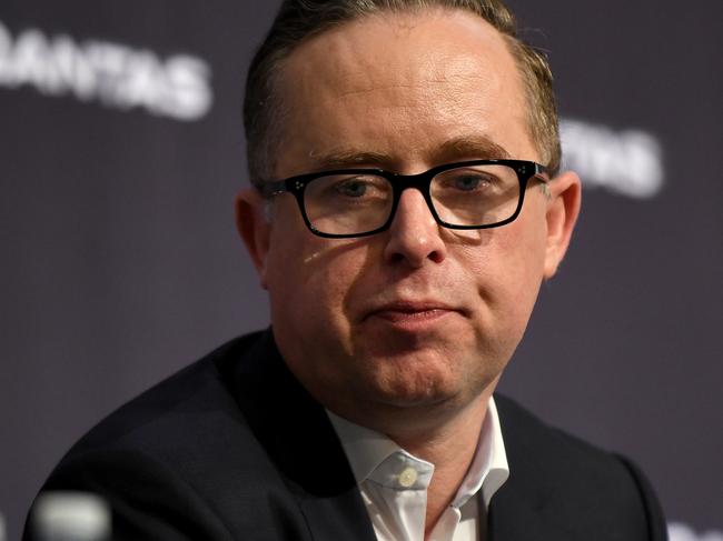 Qantas CEO Alan Joyce speaks to the media during a press conference in Sydney, Thursday, June 25, 2020. Qantas will cut at least 6,000 jobs across all parts of the business and continue to stand down 15000 employees as part of its plan to recover from the impact of the COVID pandemic. (AAP Image/Bianca De Marchi) NO ARCHIVING