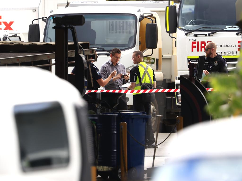 The scene at Gold Coast Isuzu in Arundel. Picture: Adam Head