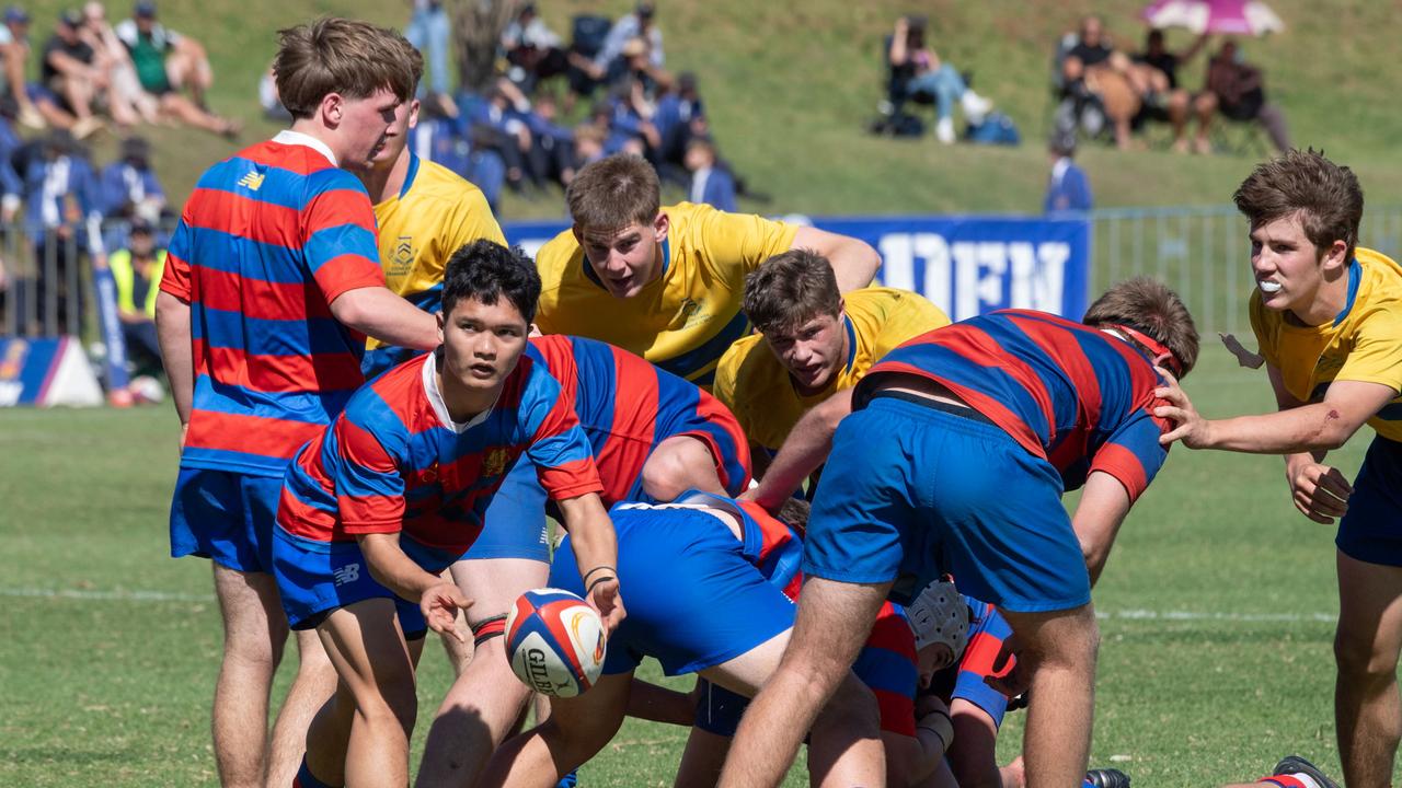 Downlands Second XV vs TGS Second XV. 2024 O'Callaghan Cup day at Downlands College. Photo by Nev Madsen