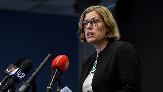 NSW chief health officer Dr Kerry Chant speaks to the media during a press conference in Sydney. Picture: NCA NewsWire/Bianca De Marchi