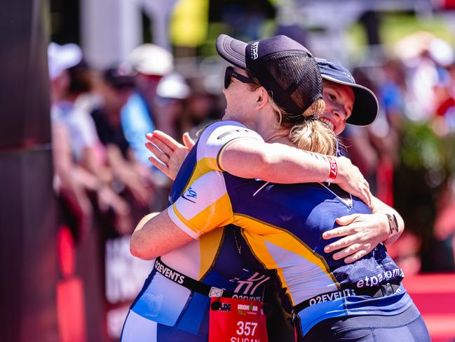 Competitors in the Ironman 70.3 Tasmania in Hobart Picture: Linda Higginson