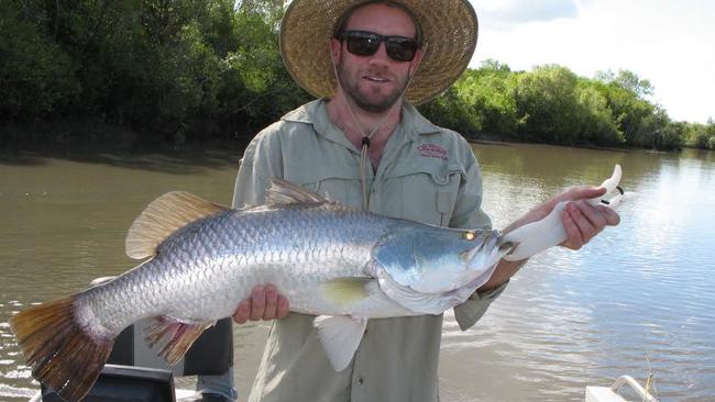 James Gregory with an 80cm barra. Pic for Alex Julius column