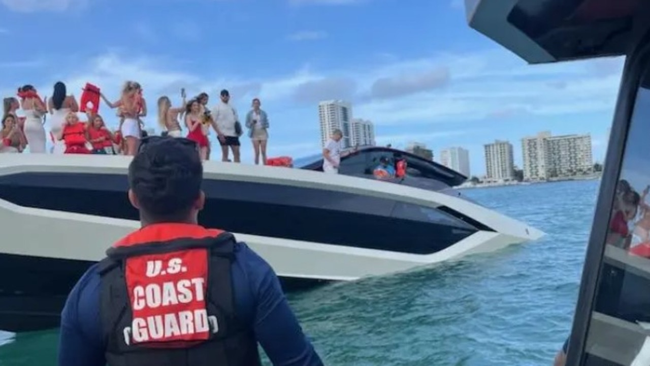 The boat sank near Miami Beach. Photo: USCG Southeast