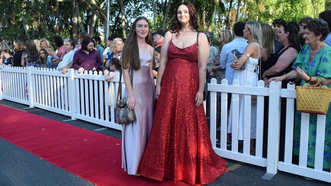 Charlee Ramsay and Sienna Ramsay at the North Rockhampton High School Formal 2023.