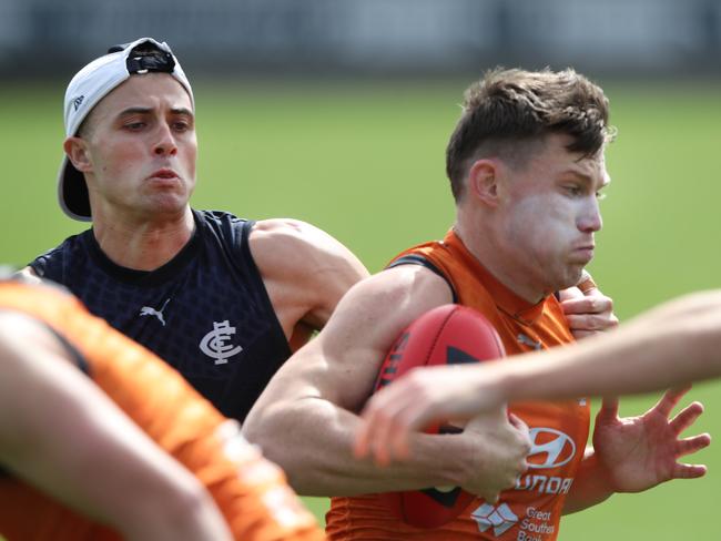 Sam Walsh won’t play in Carlton’s opening two games of 2023. Picture: David Crosling