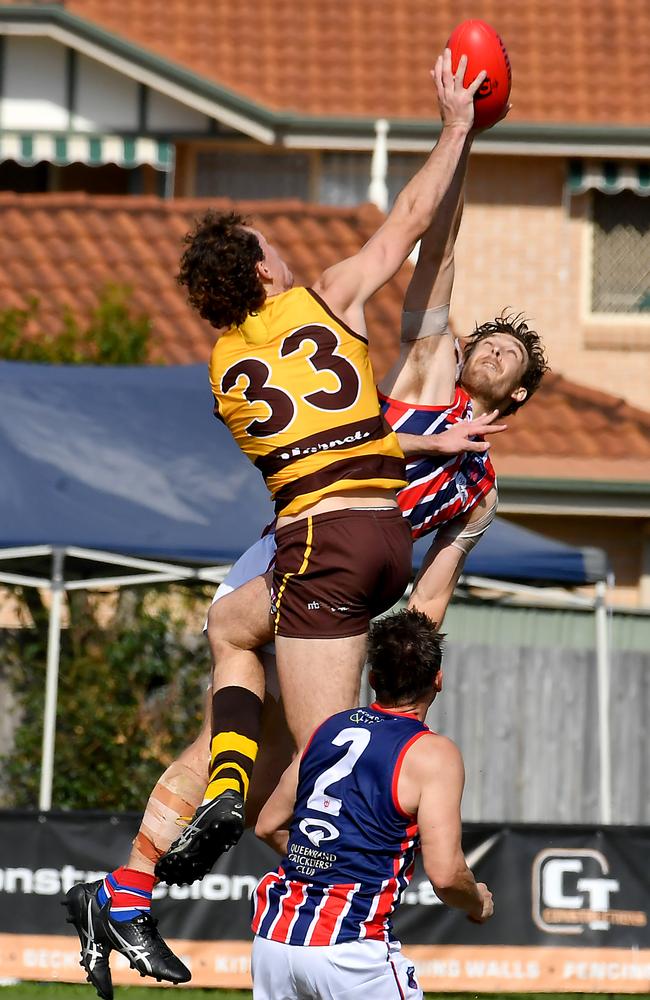 Aspley ruckman Will Wolbers is continuing to be the competition’s leading ruckman in 2023. Picture, John Gass