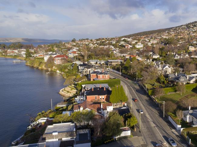 Sold On pointer Page 1. Aerial image of Sandy Bay and Sandy Bay Road. NO Byline. Generic / real estate / Hobart / file