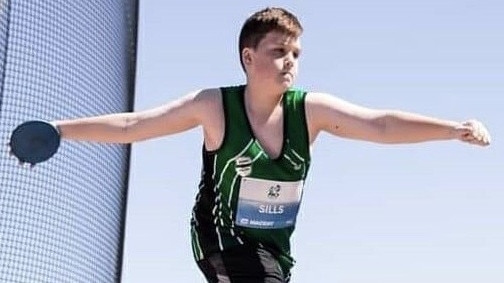 Gold medal-winning Ipswich and District Athletic Club shotputter Sebastion Sills at the North Queensland championships in Mackay.