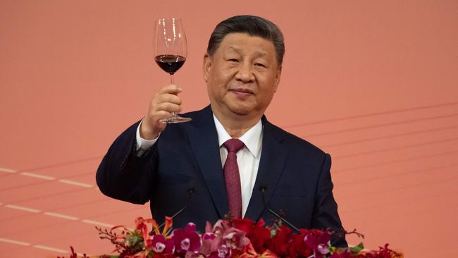 Chinese President Xi Jinping makes a toast. Picture: AFP