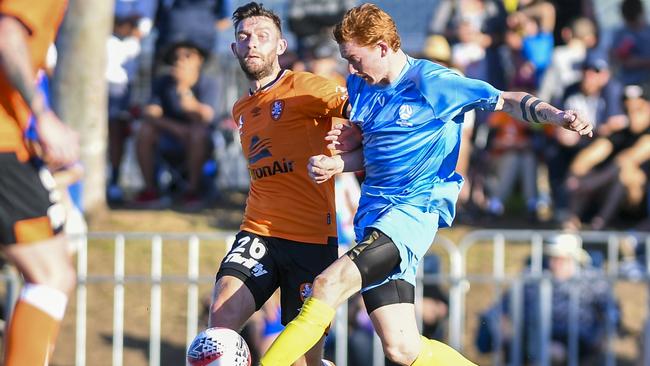 The Brisbane Roar took on a Gladstone Select XI at Marley Brown Oval on Saturday, their third in the leadup to the 2019/20 Hyundai A-League season. PICTURED: Luke Kenney