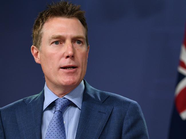 Attorney General Christian Porter addresses media in Sydney, Thursday, December 13, 2018. The Prime Minister Scott Morrison says Australia needs a dedicated new law that makes religious discrimination illegal, in order to protect freedom. (AAP Image/Dan Himbrechts) NO ARCHIVING
