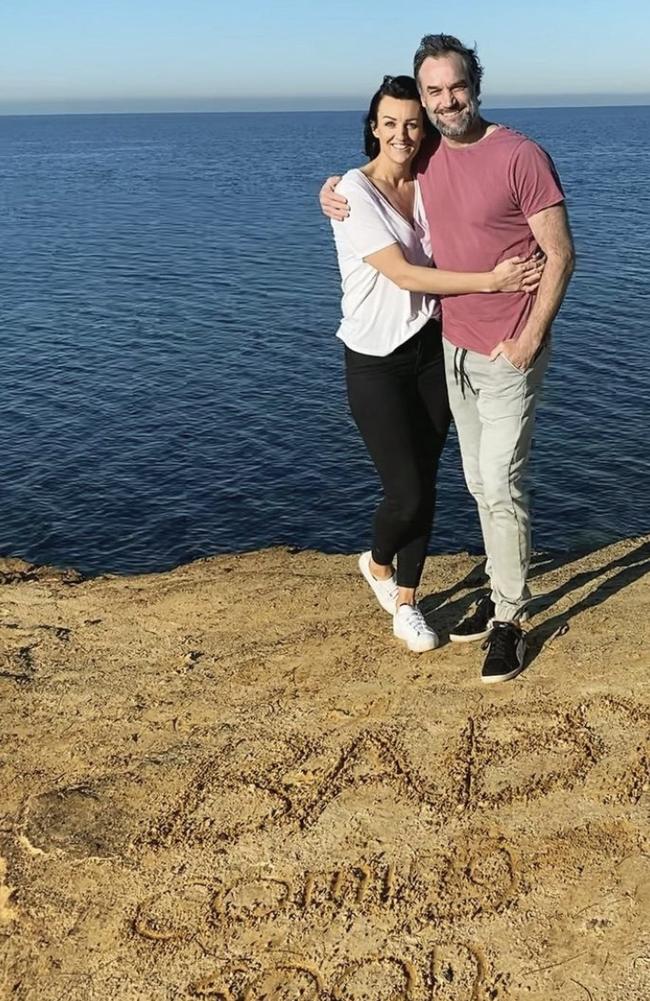 Bianca Chatfield and Mark Scrivens announced their baby news last year. Picture: Instagram