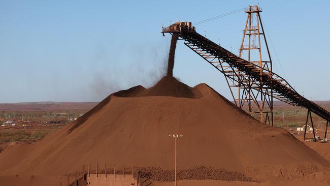 The price of iron ore but iron ore has hit three-week lows and was down about 6 per cent for the week. Picture: Rohan Kelly