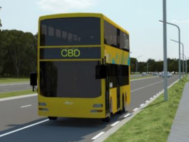 Artist’s impression of a double decker B-Line bus. Picture: Supplied