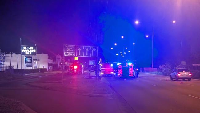 A woman was struck by a car on Bagot Rd on Monday night. Picture: Zizi Averill
