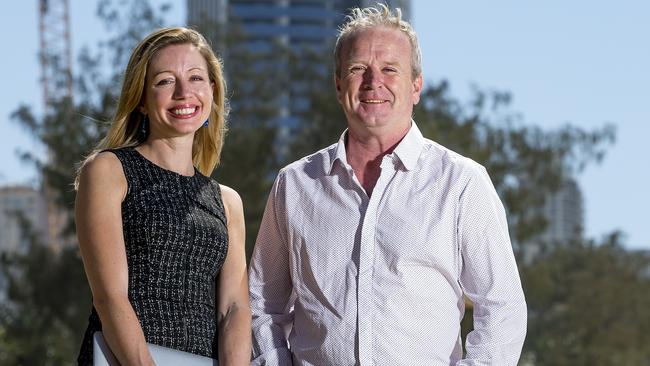 Sharon Hunneybell and Danny Maher, of Opmantek, were critical to the launch of the Gold Coast Innovation Hub. Picture: Jerad Williams