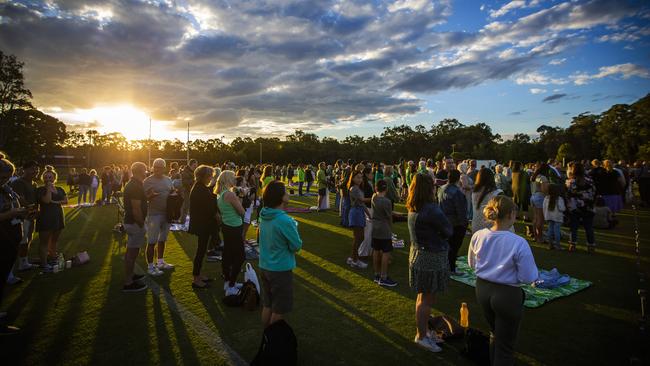 The huge crowd at the vigil. Picture: Nigel Hallett.