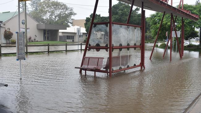 One of Tessa Flemming’s pictures of the flooding in Ballina on March 1.