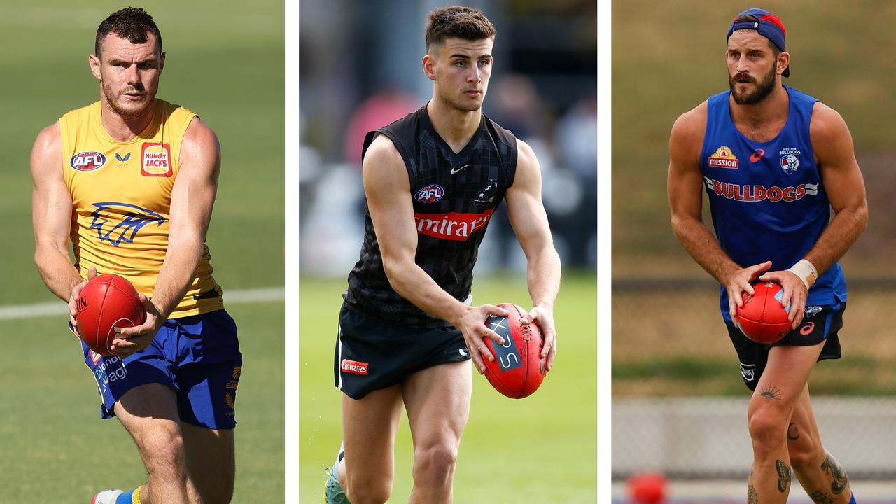 Luke Shuey, Nick Daicos and Josh Bruce.