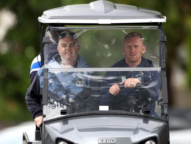 Warriors coach Andrew Webster (R). Picture: Phil Walter/Getty Images