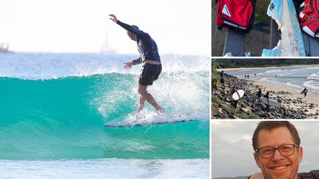 Sunshine Coast surfer Joe Hoffman faces a long road ahead as he recovers from a shark bite at Crescent Head. Victorian school teacher Glenn Hood was one of the first on scene who helped save Joe's life on the beach.