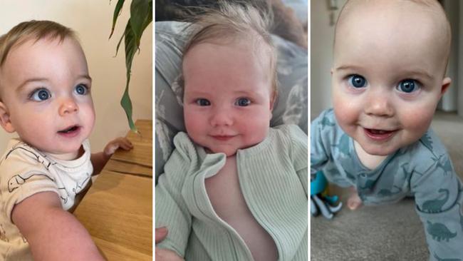 Three entrants in the search for the cutest baby on the northern beaches 2023. Get your votes in now. Pictures: Supplied