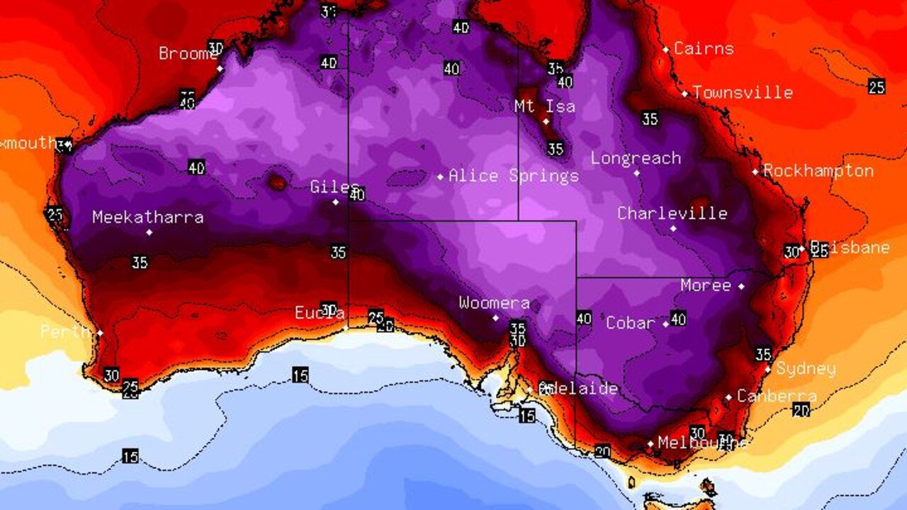 Australia is going to be an absolute scorcher on Monday and Tuesday. Picture: BSCH