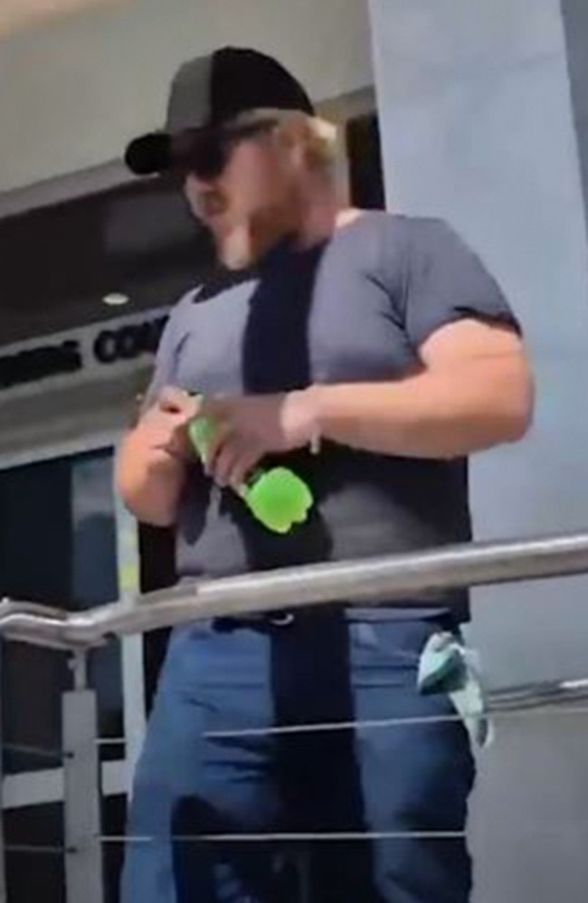 James Wood outside Bundaberg court where he was supporting his partner Tanika Bromley
