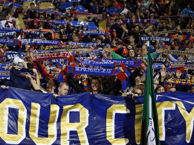 Passionate Novocastrian fans. Pic: AAP