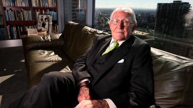 Former PM Malcolm Fraser in his office in Melbourne.