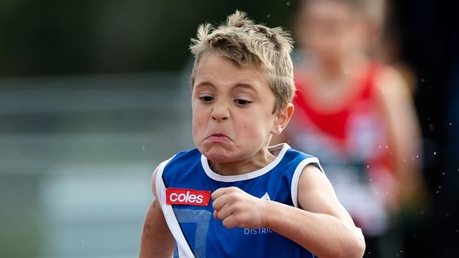 The youngsters gave their all in their events. Pic: Steven Markham