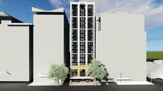 Images of the proposed Quest apartment building at 100 North Tce, Adelaide. Picture: Mavtect Designs,