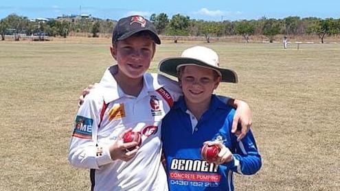 Cricketers Logan Douglas and Donny Pettiford. Photo: Contributed