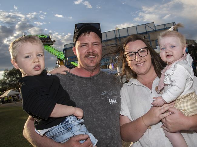 Ashton, Kiel, Rhianna and Sailor Tripcony having a family moment at the 2024 Swan Hill Show Picture: Noel Fisher.