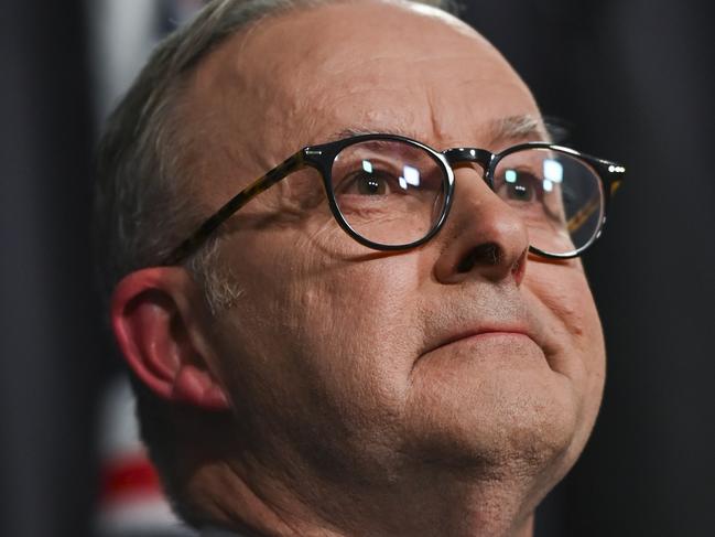 CANBERRA, AUSTRALIA, NewsWire Photos. OCTOBER 14, 2023: The Prime Minister Anthony Albanese and Linda Linda Burney hold a press conference after the Voice to Parliament was defeated in the referendum at Parliament House in Canberra VOICEREF23. Picture: NCA NewsWire / Martin Ollman