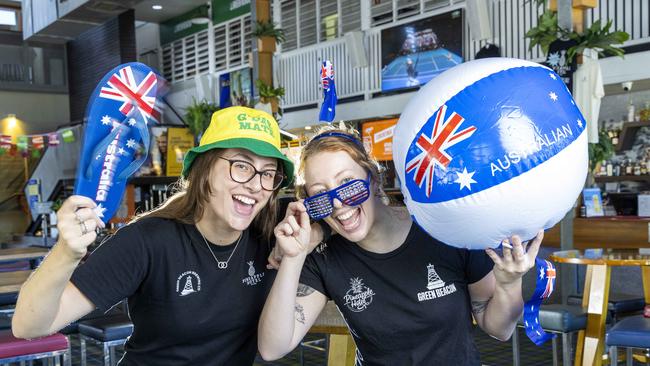 Abi Holmes and Laura Shaw at the Pineapple Hotel fthat will be hosting an Australia Day event. Picture: Richard Walker