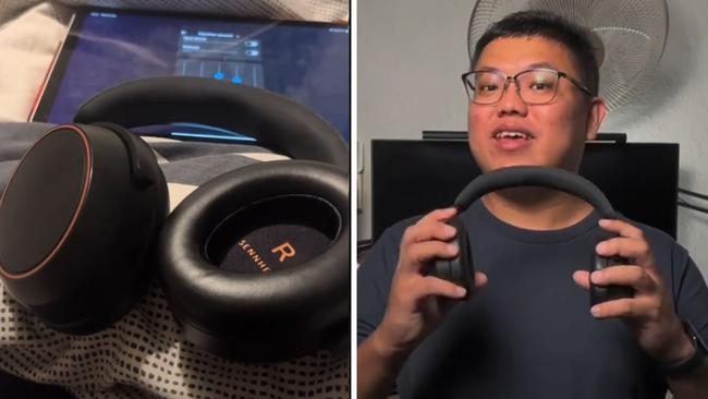 Sennheiser Momentum 4 Special Edition Headphones. Picture: TikTok/@dairyofanobody/@leslie.koh