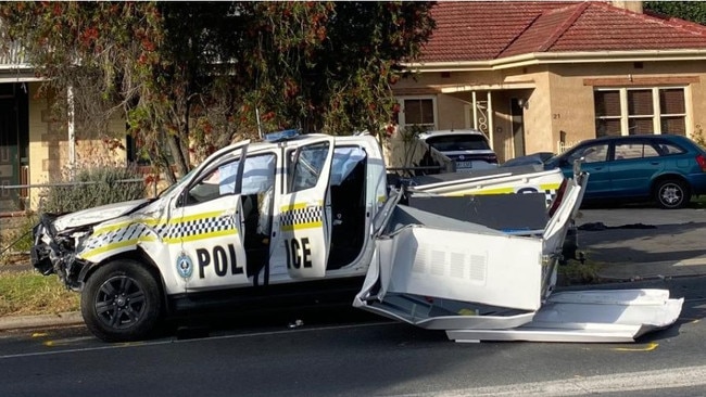 Two police officers were hit by Janelle Rogerson in October 2023. Picture: 7NEWS