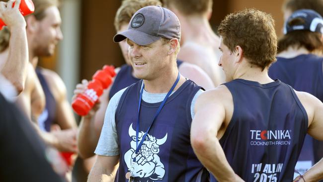 Bundoora coach Phil Plunkett takes pre-season training. Picture: Mark Wilson.